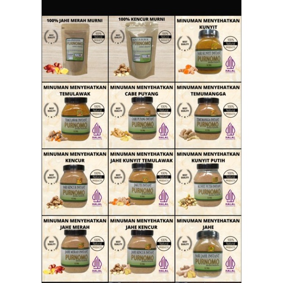 

PURNOMO minuman kesehatan 300 grams - toples