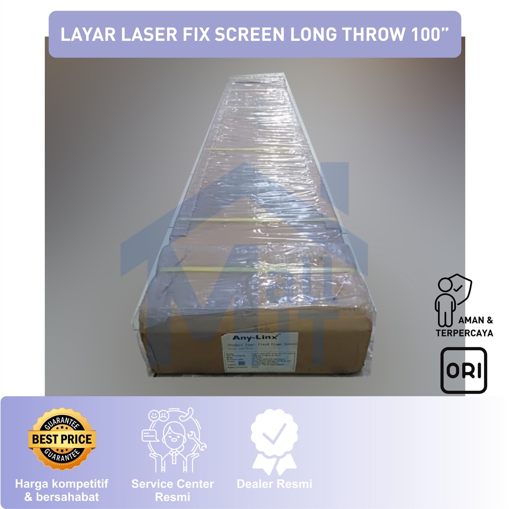 ( Bisa Cod ) LAYAR FIX SCREEN FIX FRAME ALR SCREEN LASER HOME THEATRE ANYLINK 100&quot;