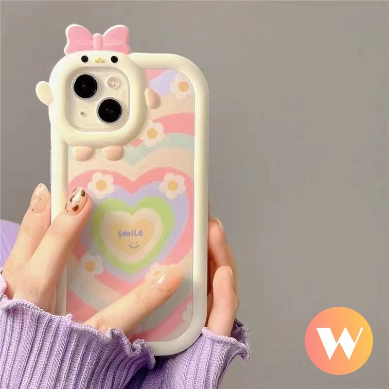 Cute Smile Case Realme C33 C35 C25Y C21Y C31 C11 C17 C30 C21 C25 C15 C25s C2 C3 C12 C1 9 6i 5 7 8 9pro+8i 8pr o9i 7i 5i 3D Bow Monster Lensa Gradasi Love Hati Soft Tpu Sarung