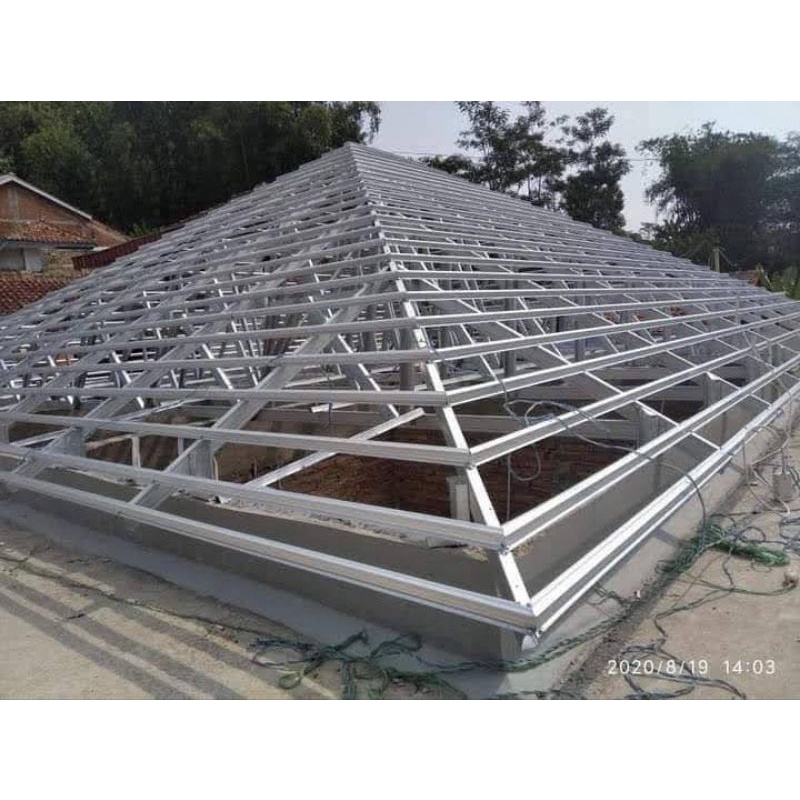 Pemasangan rangka baja ringan 0.75mm terpasang