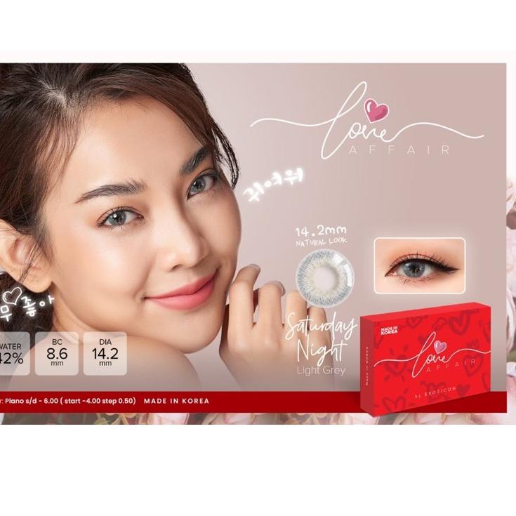 ど Softlens X2 LOVE AFFAIR 14,2 MM Normal By X2 Exoticon / Soflen Love Affair / Softlens Love Afair /