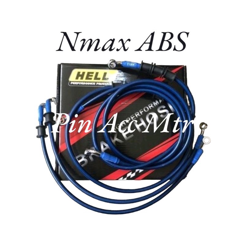 Selang rem Set Nmax old Nmax new PNP dpn/Blkg HELL ABS Depan 110cm/Belakang 210cm Nmax old New ABS