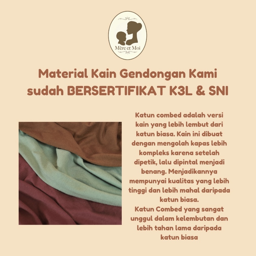 Gendongan Bayi Premium Mere Et Moi Flexi Baby Wrap All Size