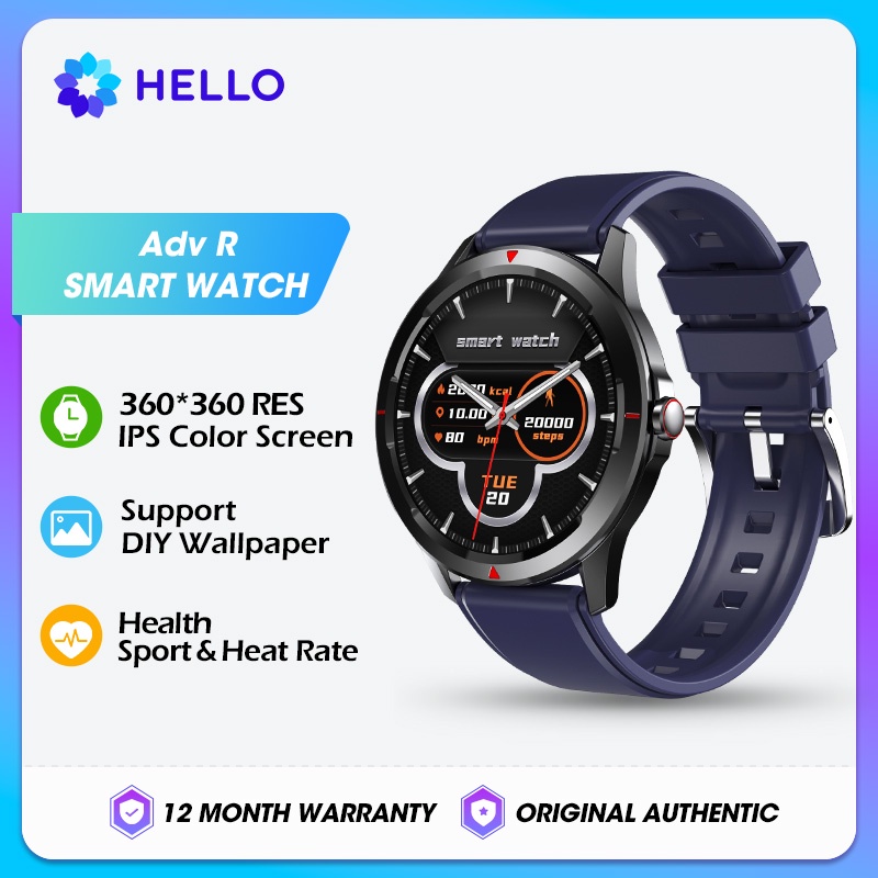 v BACA HELLO x Aolon Adv R SmartWatch TG pelindung anti gores antigores layar kaca film jam tangan t