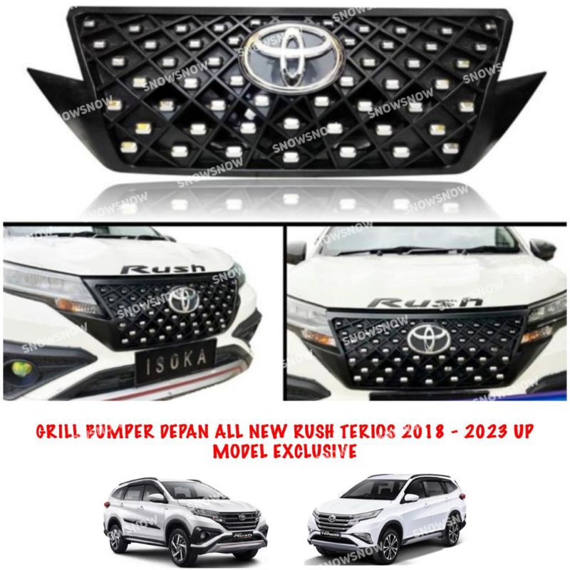 Grill Bumper Depan All New Rush Terios 2018 2022 2023 Exclusive Hitam