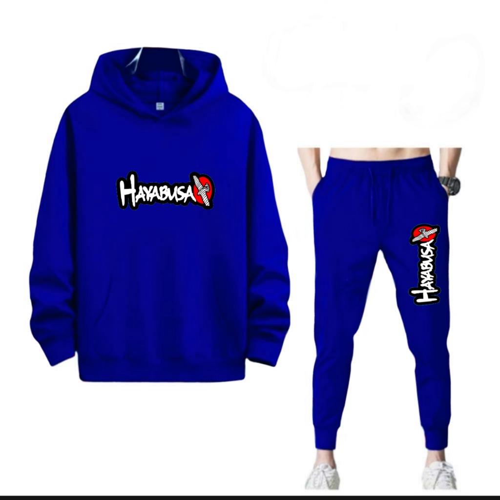 SETELAN PRIA HOODIE HAYABUSA DAN CELANA JOGGER MURAH TERLARIS