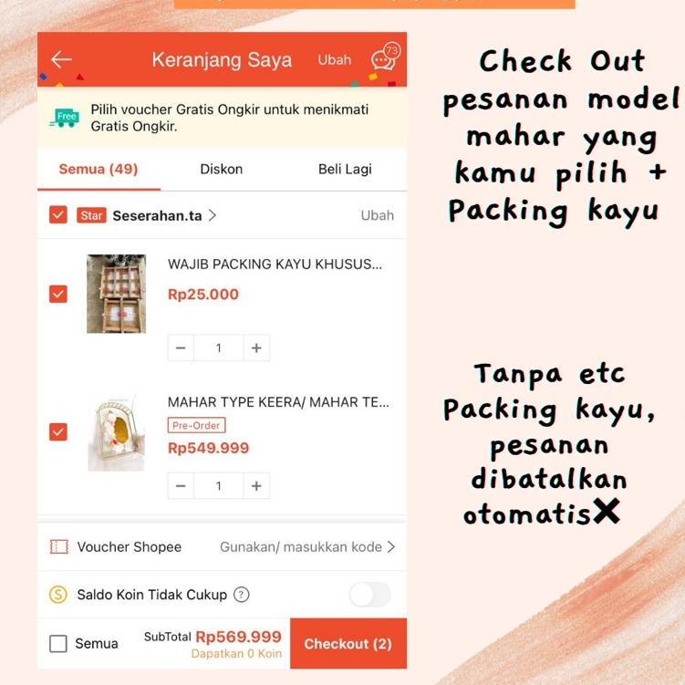 

ㅺ WAJIB PACKING KAYU KHUSUS PEMBELIAN MAHAR ヱ