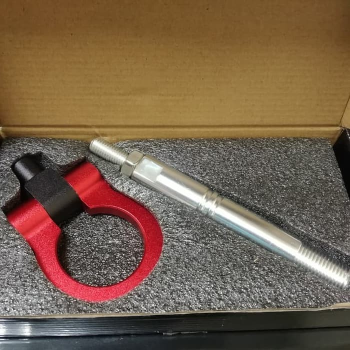 Tali Derek Towing Hook Depan Derek Mobil Datsun Go Merah Hitam Biru