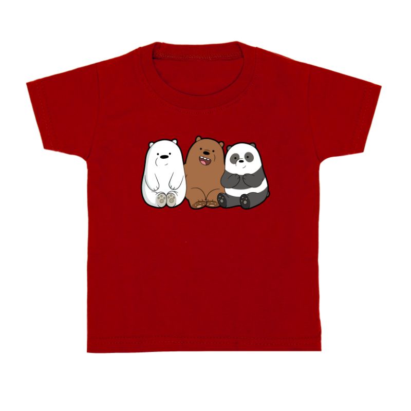 baju kaos anak 1-12TH 3 BEARS katun cowok cewek