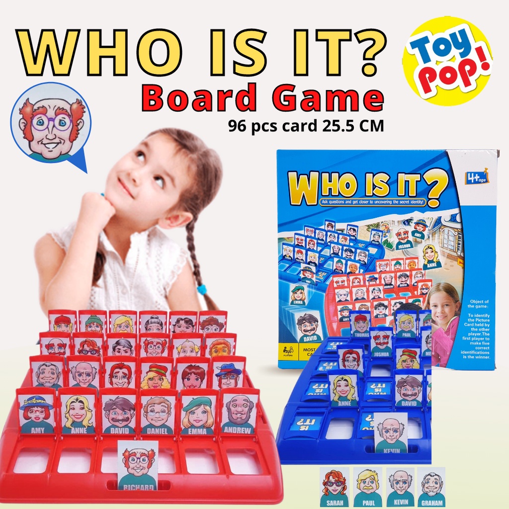 Mainan Anak Games Keluarga Who Is It Board Seru 96pcs