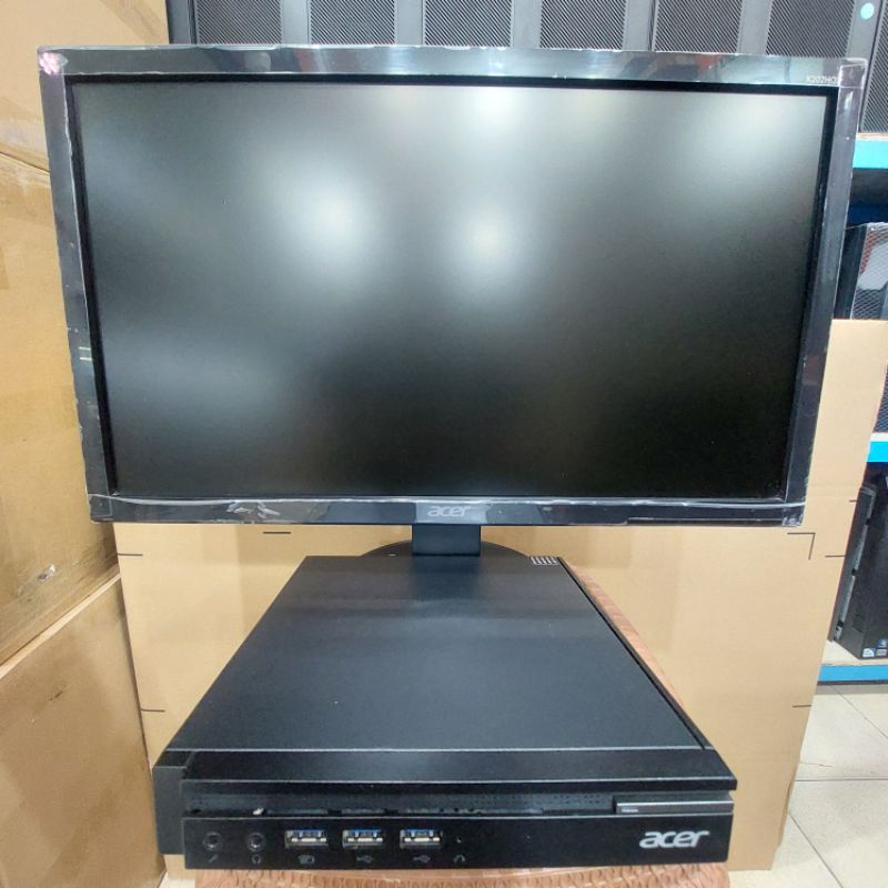 PC MINI I3 GEN7 MONITOR 20" SET KOMPUTER I3-6100/7100 RAM 8GB HDD 500GB MONITOR LED 20 INCH