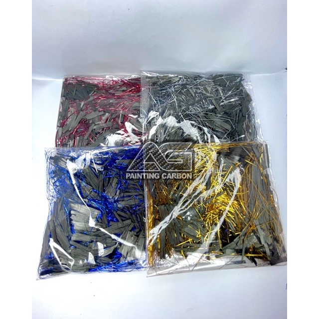 SERAT CARBON FORGED KEVLAR panjang warna metalik