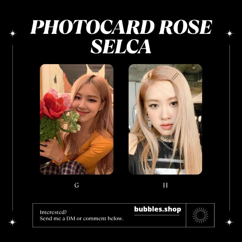 PHOTOCARD UNOFFICIAL ROSE BLACKPINK SELCA