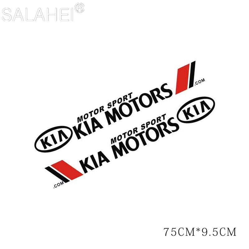 2pcs Stiker Sisi Pintu Mobil Logo Sisi Eye-catching Untuk KIA Morning Seltos K2 K3 K5 Carens XCeed Forte Cerato Soluto Sportage Picanto RIO Carnival sorento Aksesoris