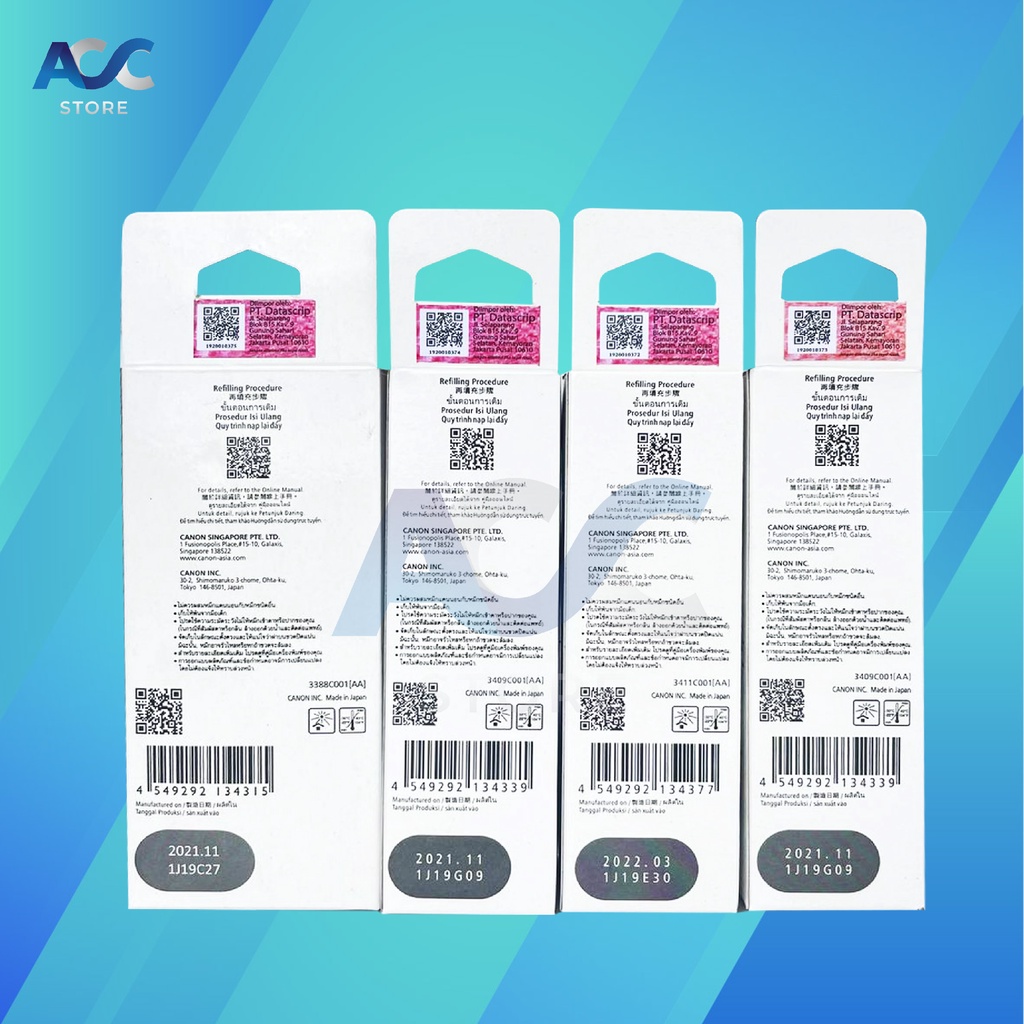 1 SET 4 PCS Tinta Canon Gi 70 Isi Ulang Printer GM2070 GM4070 G7070 G5070 G6070