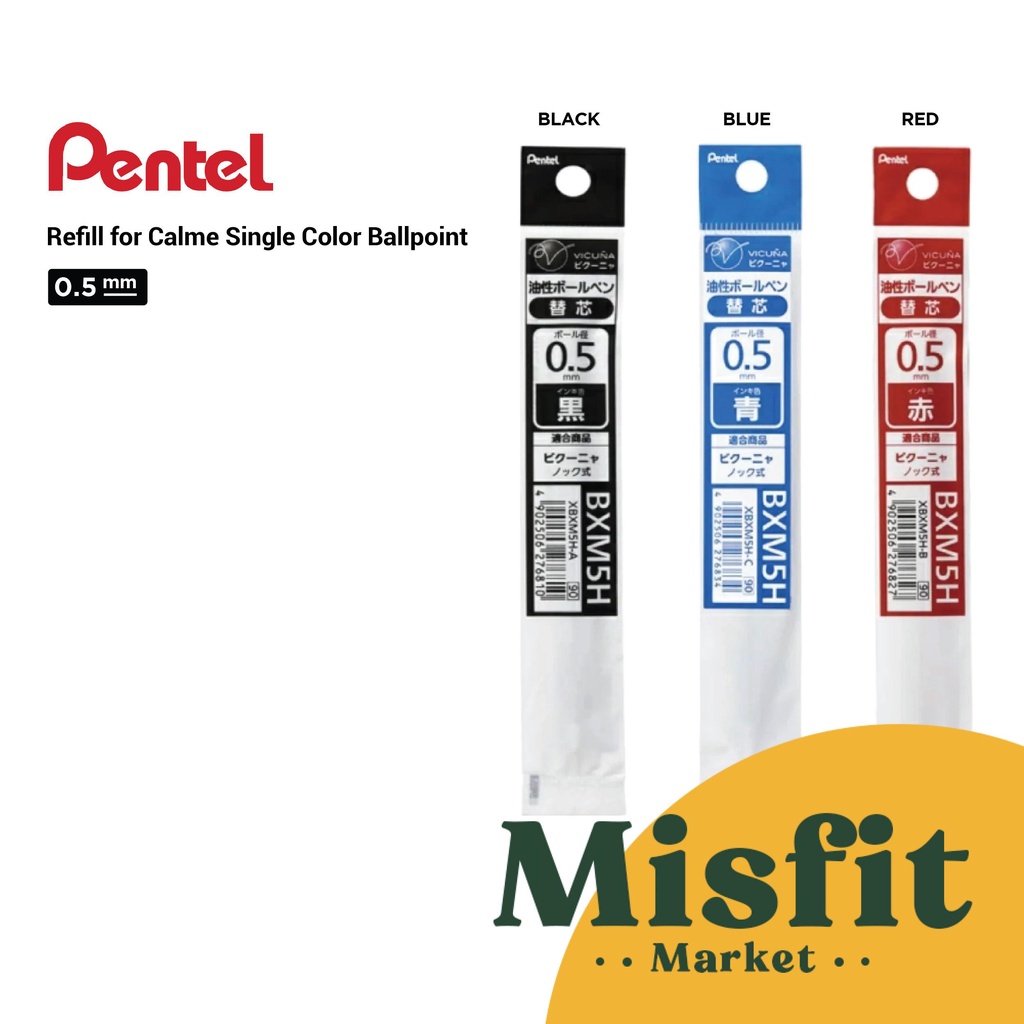 

Pentel Refill Calme Single Color Ballpoint Pen 0.5 0.7 mm Isi Ulang Pulpen
