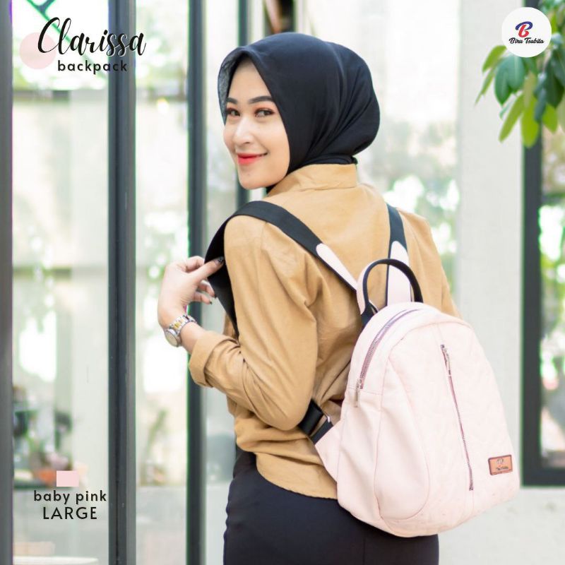 Biru Tsabita Tas Ransel Clarissa Bordir WaterProf