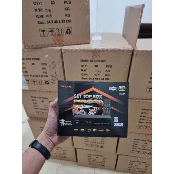 Set Top Box EVERCOSS PRIME DVB-T2 Digital TV KOMINFO Resmi