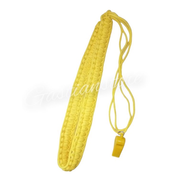 Tali peluit Pramuka tali kur warna kuning + peluit