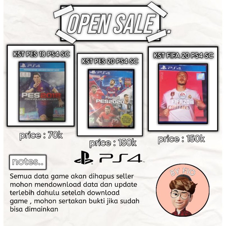 KASET PES 2018 , PES 2020 , FIFA 20 PS4 SECOND