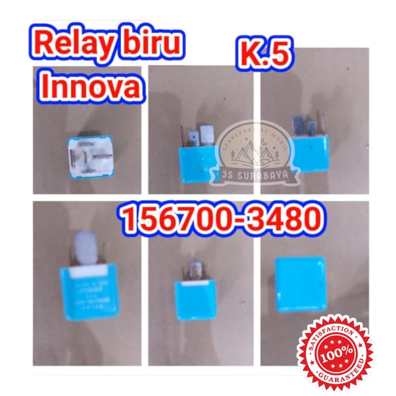 Relay Denso 12V Kaki 4 Relay Biru Mini 12V Kaki 4