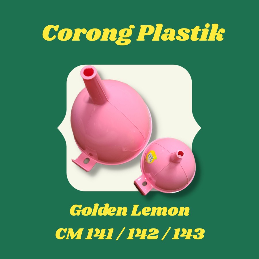 Corong Minyak Pink GOLDEN LEMON/Corong Plastik Tebal Pink Kecil 12,5 cm Besar CM143