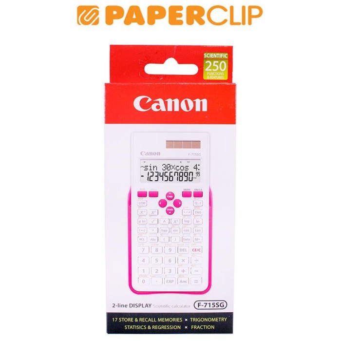 

CALCULATOR CANON F-715SG MAGENTA SCIENTIFIC #ORIGINAL