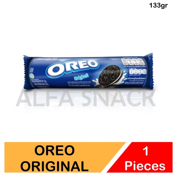 

Biskuit Mondelez Oreo Original Vanilla Kemasan Roll 133 gram