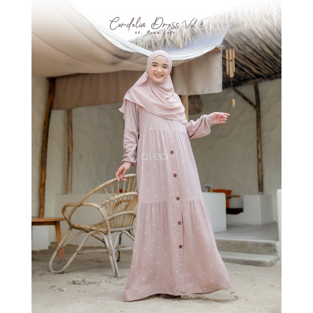 Gamis Wanita Muslimah Terbaru Cordelia Dress vol.9 Home Dress By Attin Bahan Rayon Adem Kekinian Gam