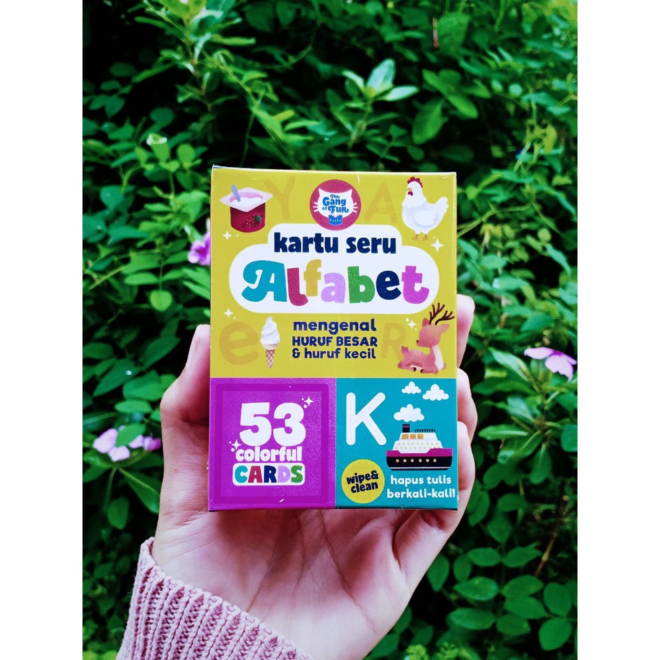 Flashcard Kartu Seru Alfabet TGOF | Belajar Mengenal Abjad Huruf Besar & Huruf Kecil untuk Anak