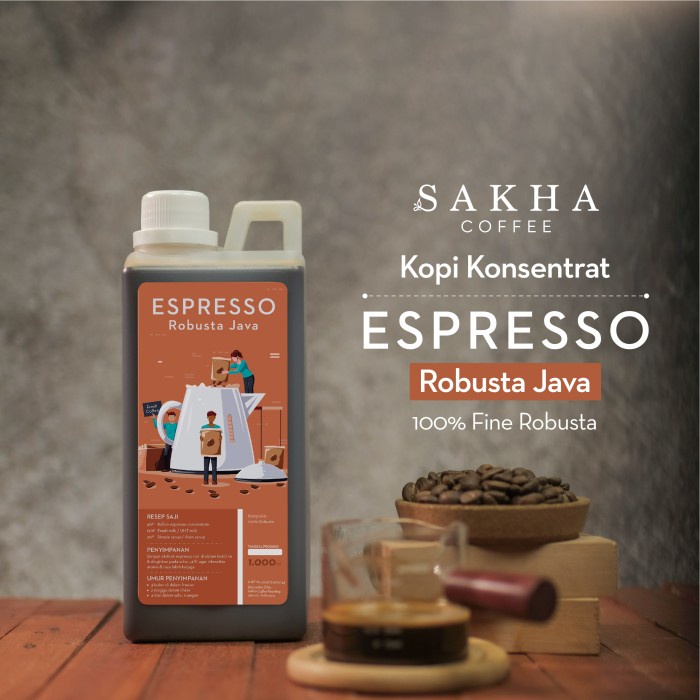 

Espresso Cair Minuman Kopi Susu Kekinian 1 Liter Konsentrat Coffee - Full Robusta