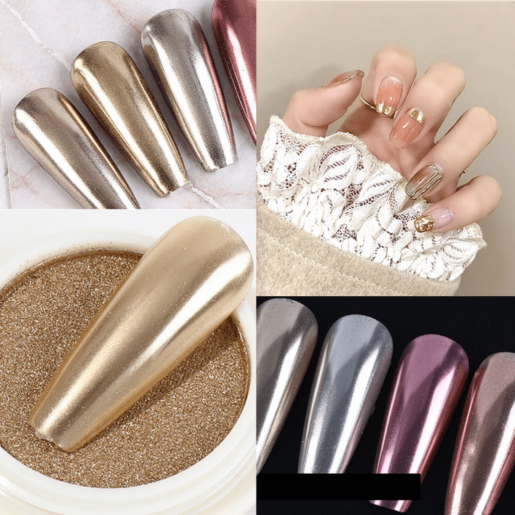 𝐂𝐢𝐭𝐚𝐝𝐞𝐚𝐥 - Mirror Powder Chrome Gliiter, Nail Art, Kutek Bubuk