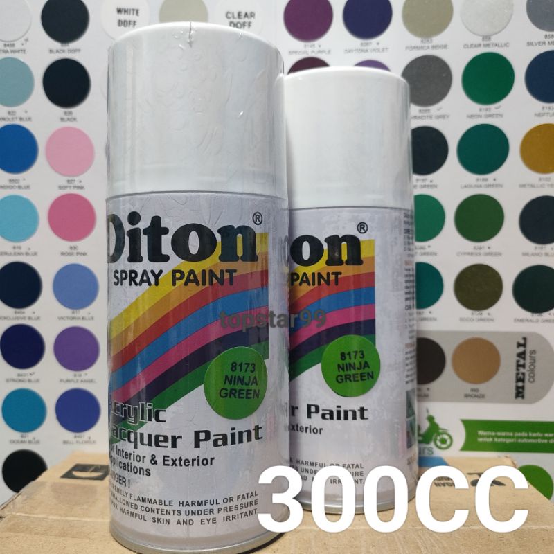 Pilok Pilox Cat Semprot Diton Ninja Green 8173 Hijau Ninja Glossy 300cc Spray Paint