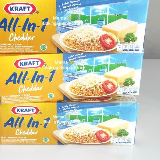 

COD✔️KRAFT Keju Cheddar Cheese All in 1 One 1 kg Repack Lebih Lembut Enak|SQ1