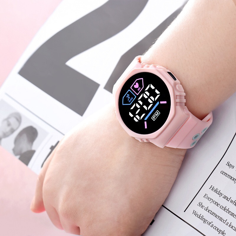 ✅COD [KUMA] Jam Tangan Digital Sport Wanita Dan Pria Rubber Watch LED Fashion JT-PL