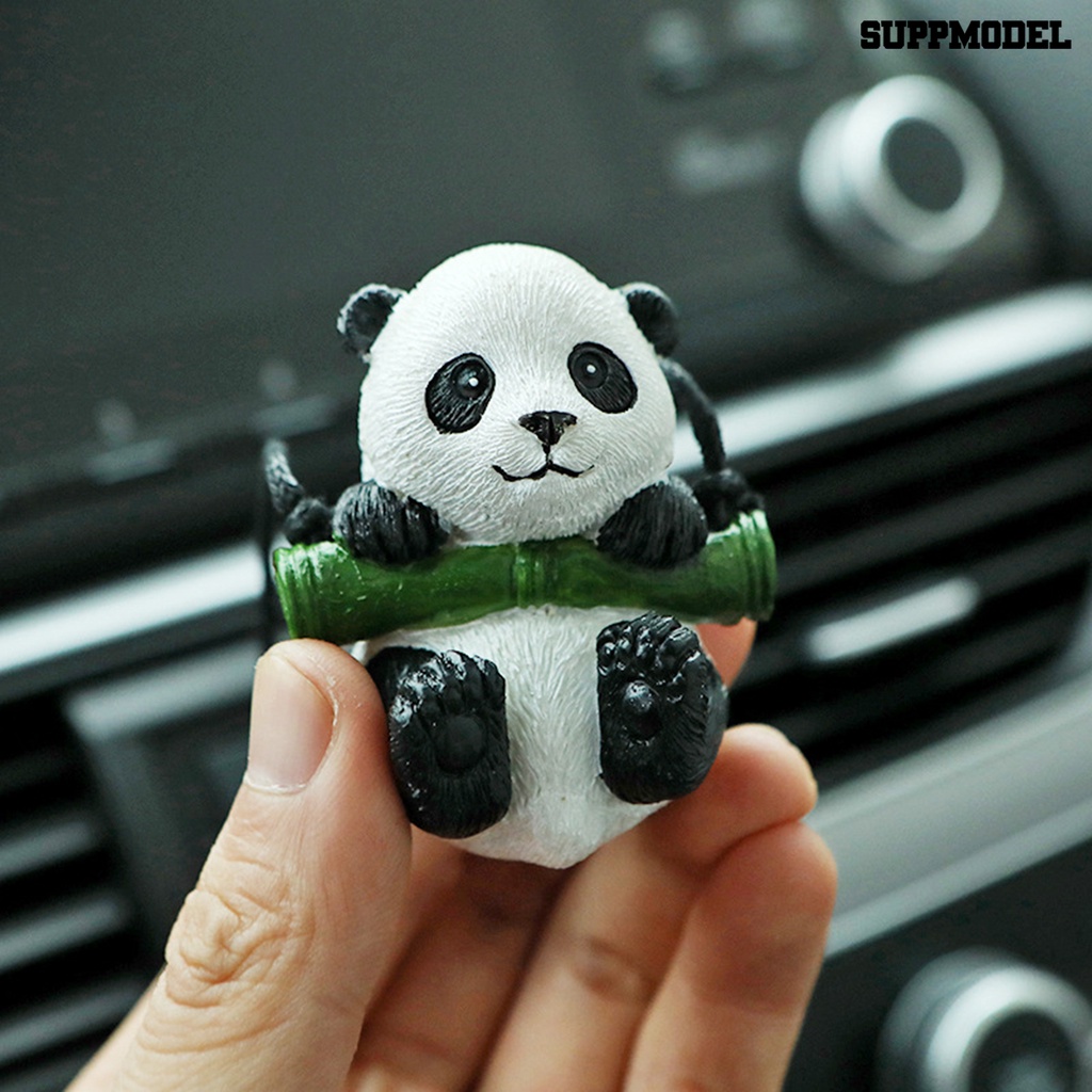 [Dekorasi] Panda Liontin Kartun Lucu Kuat Ketangguhan Hias Resin Panda Lucu Spion Liontin Aksesoris Mobil