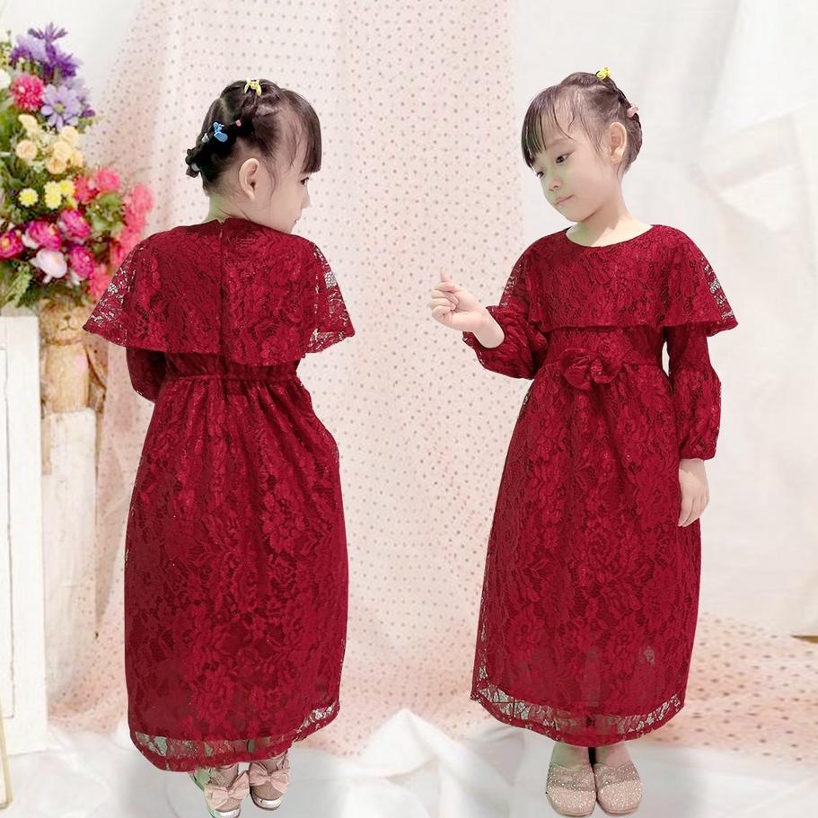 Star Seller DRESS CARLISA KID 3-8 TAHUN/ MX ANAK BROKAT PARTY/GAMIS ANAK BROKAT PREMIUM