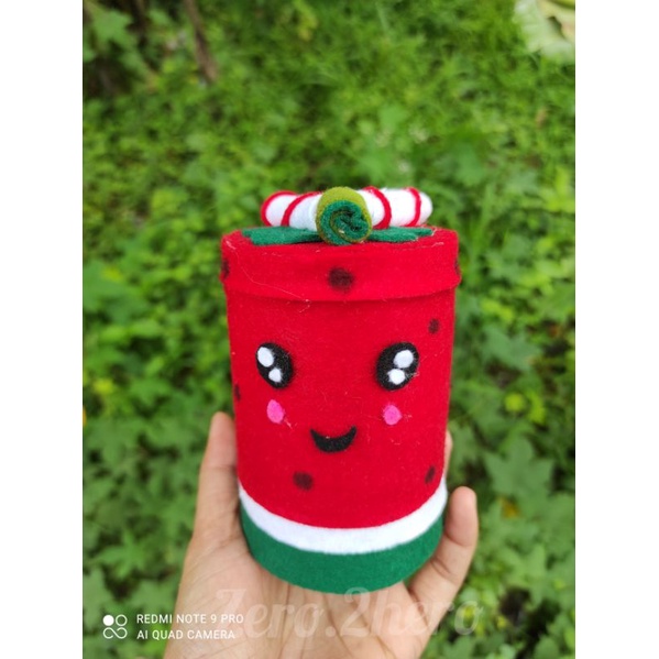 

Tempat pensil flanel/kerajinan kaleng flanel+tutup