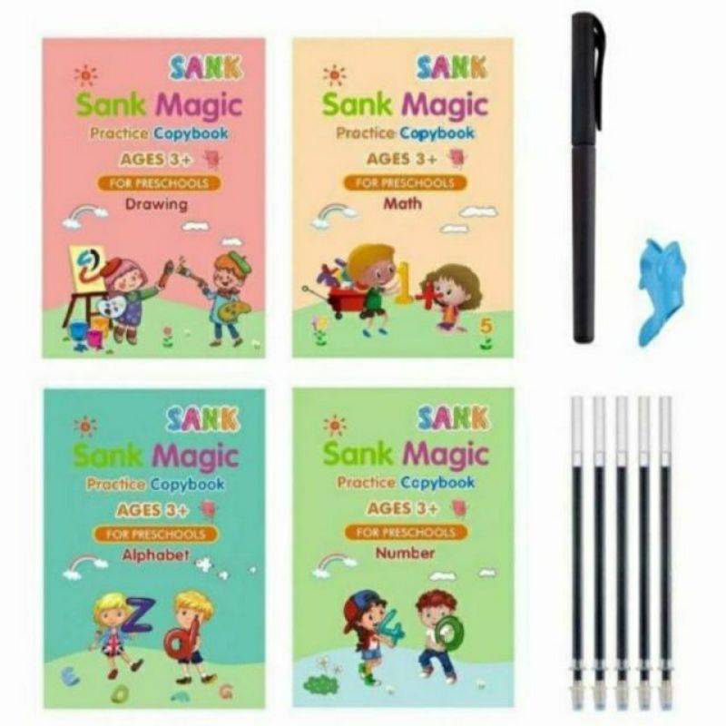 

BUKU SANK MAGIC BOOK 3+ / MAGIC SANK BOOK / BUKU BELAJAR MENULIS