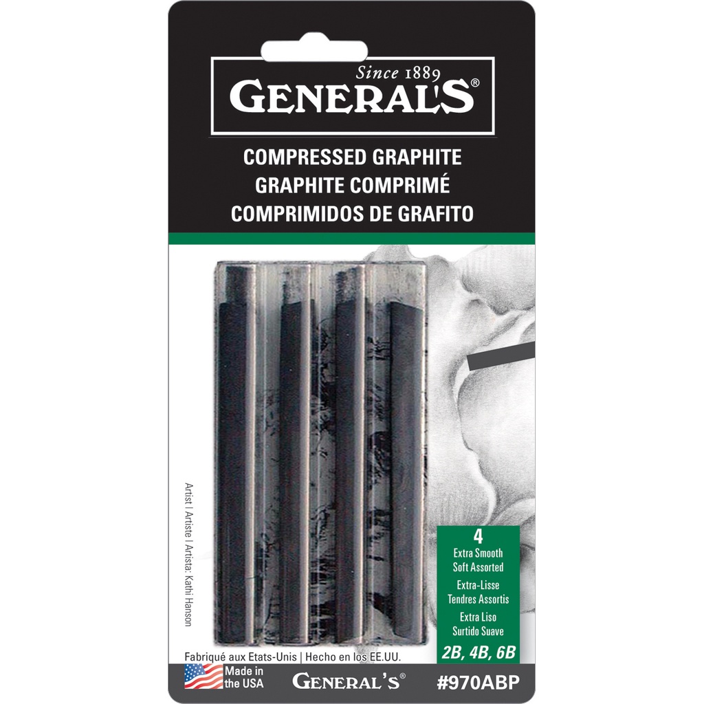 General’s Compressed Graphite &amp; Charcoal White - 970ABP &amp; 958BP