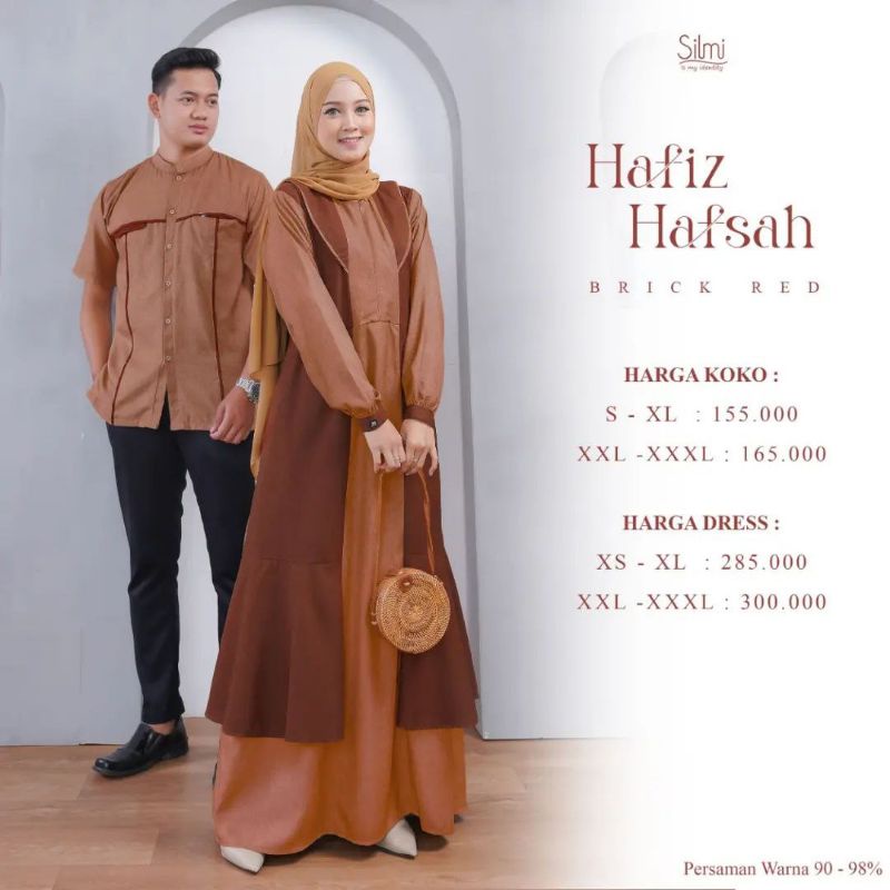 GAMIS KONDANGAN COUPLE HAFIS HAFSAH ORIGINAL SILMI FASHION DRESS BAJU BUSANA MUSLIM WANITA DEWASA BU