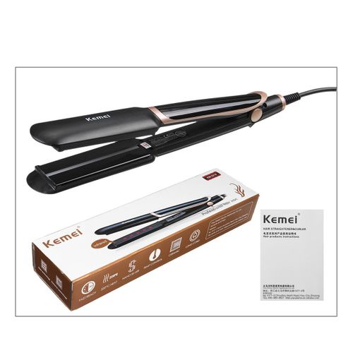 Kemei km-2212 Catokan Pelurus / Pengeriting Rambut Bahan Besi dengan Infraredd