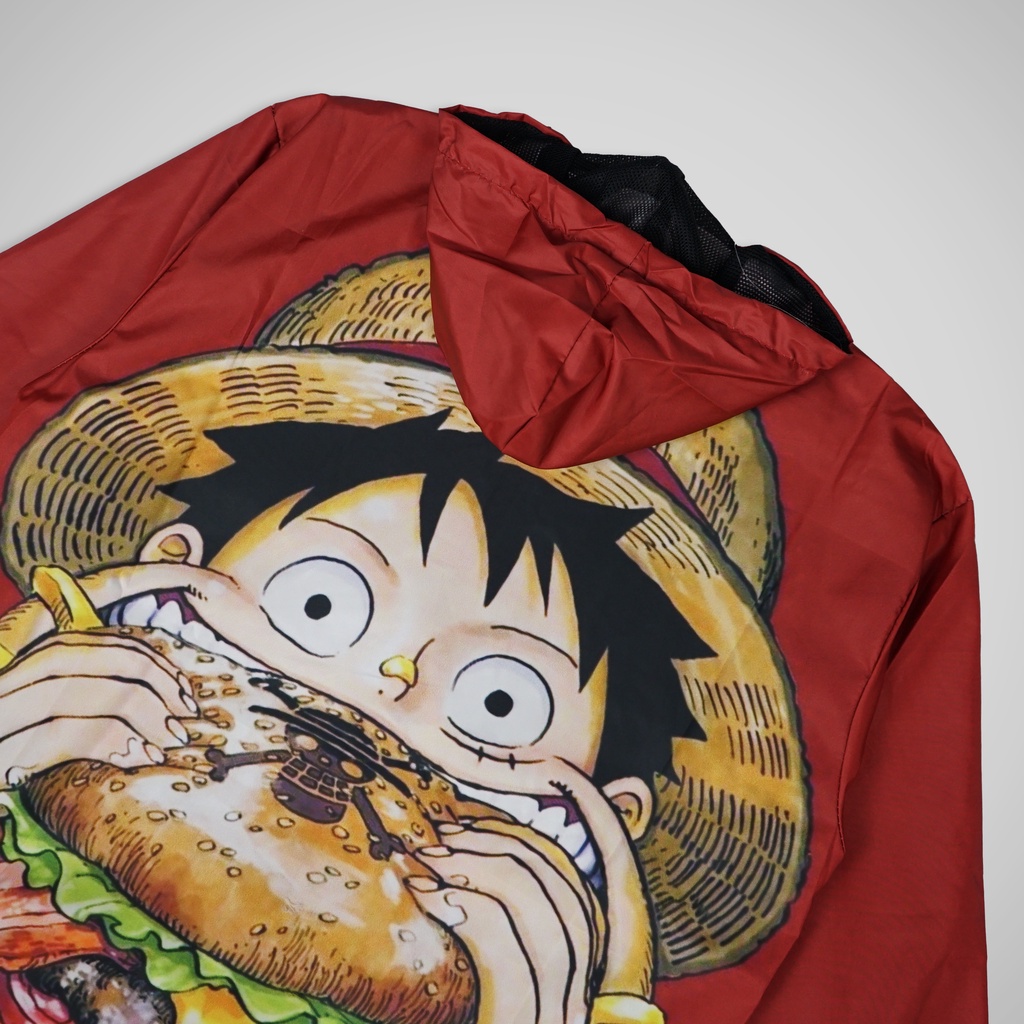 JAKET BROAD WEAR OUTDOOR ANIME ONE PIECE SERIES  FULL PRINTING PREMIUM - LUFFY EATING