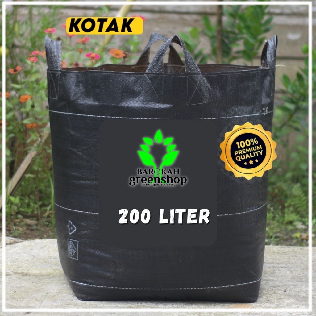 Planter bag 200 liter hitam - pot - media tanam