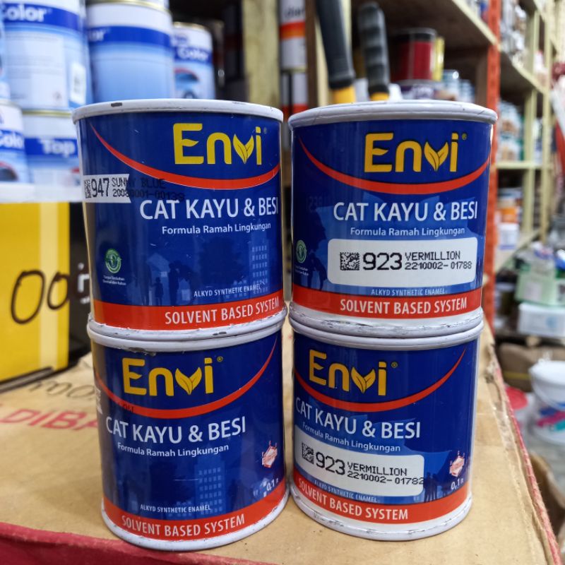 

Cat Minyak Besi Envi 100 ml Merah Biru Hijau Kuning Hitam