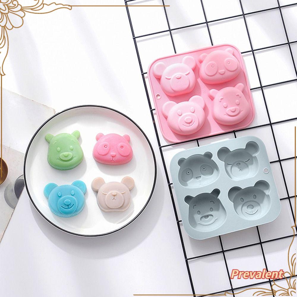 Preva Cetakan Sabun DIY Bentuk Beruang Dekorasi Liburan 4rongga
