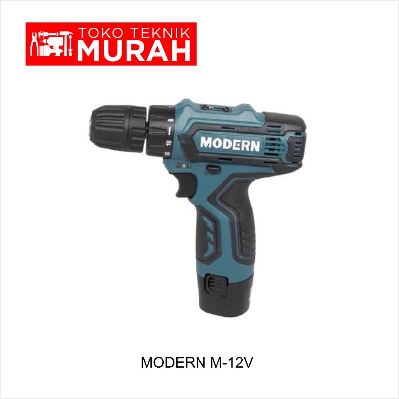 Modern M-12V Mesin Bor Cordless M-12 Drill Tangan Baterai M 12 Batre M12 M12V