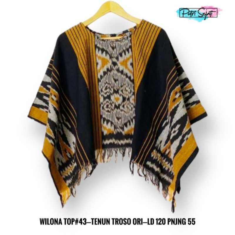 Atasan Batik Tenun Batwing Batik Solo Tuman