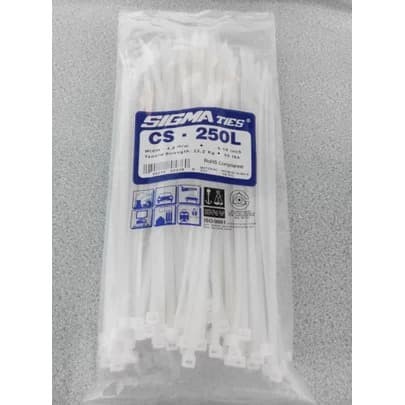 

PROMO SPECIAL Kabel Ties / cable Ties Sigma CS 250 L 25cm Putih Code 1669