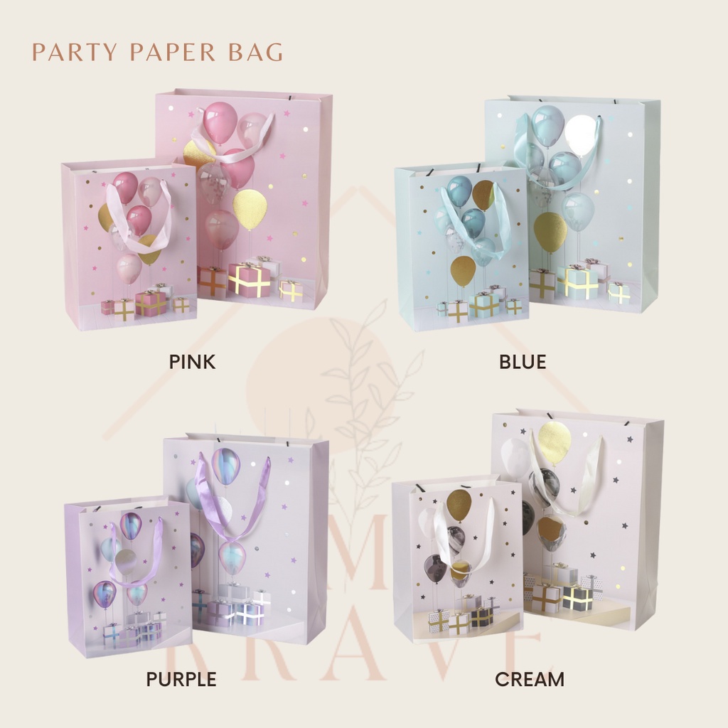 

RUMAH KRAVE - Party Paperbag Paper Bag Goodie Bag Birthday Ultah Anak